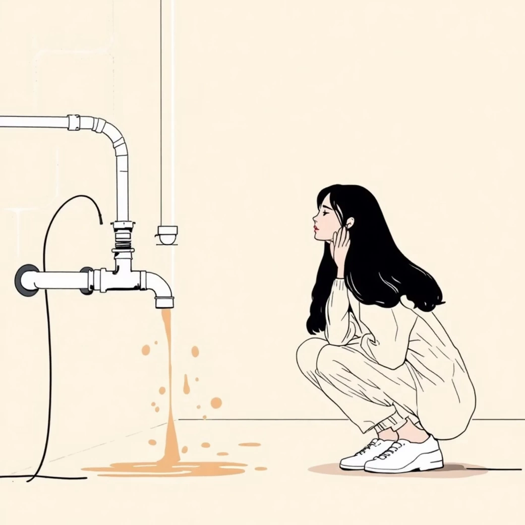 不安な女性のイメージ